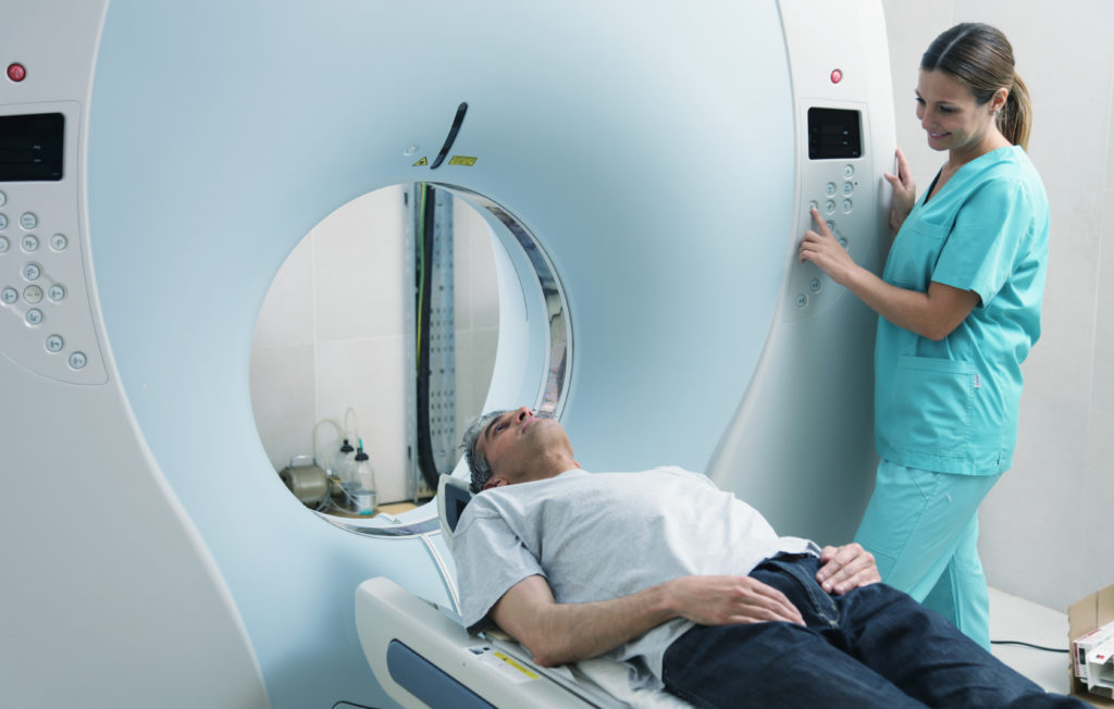 CT scan to diagnose a patient who's been sleeping too much after a car accident