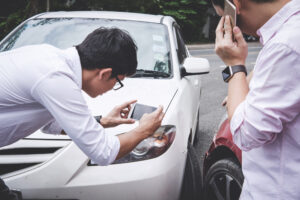 two men in a rental car accident