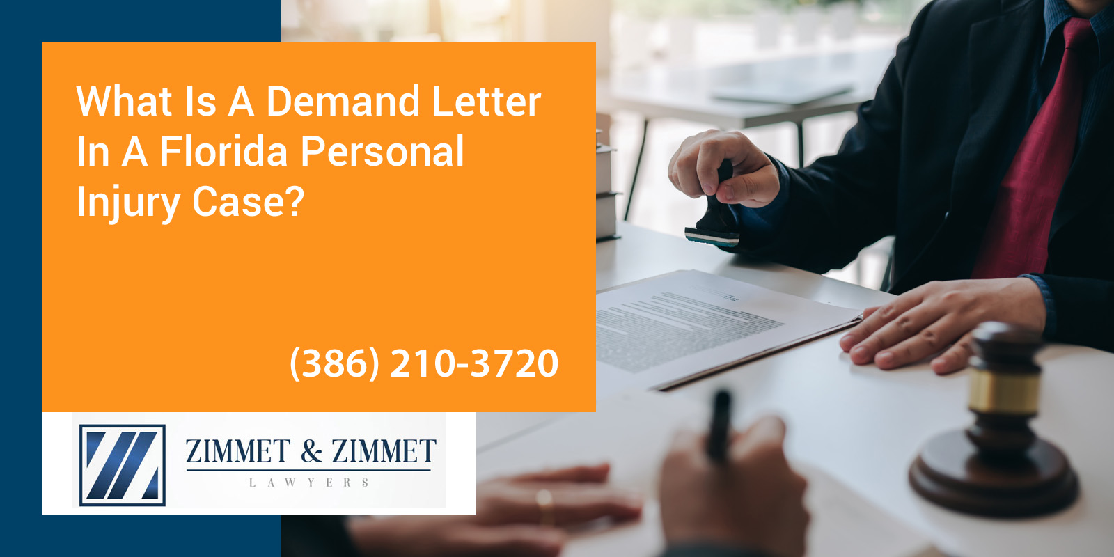Daytona Beach injury lawyer drafting a demand letter for a client