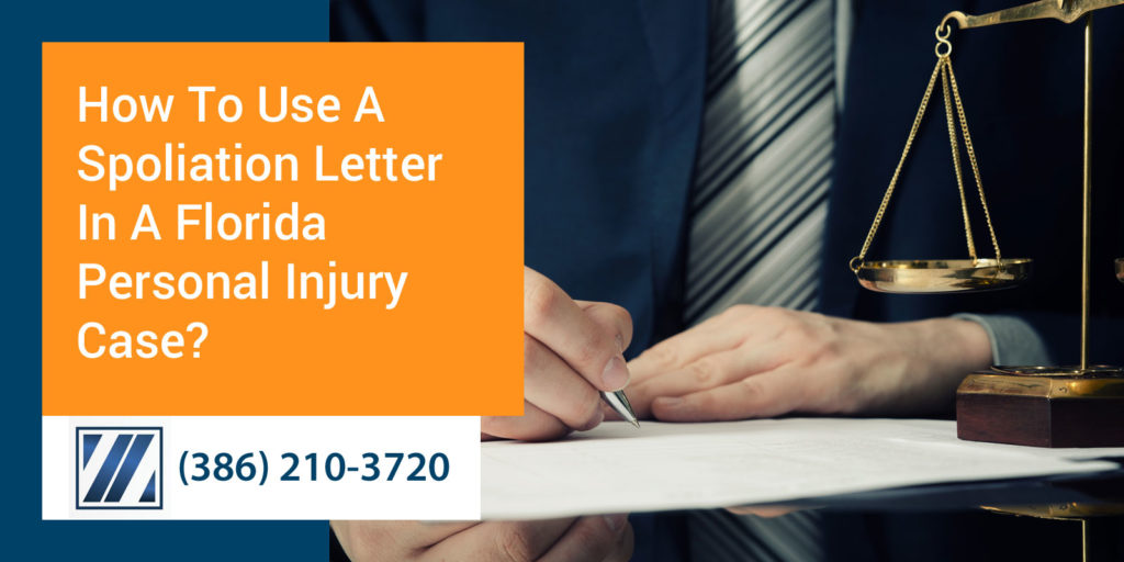 Daytona Beach injury lawyer drafting a spoliation letter